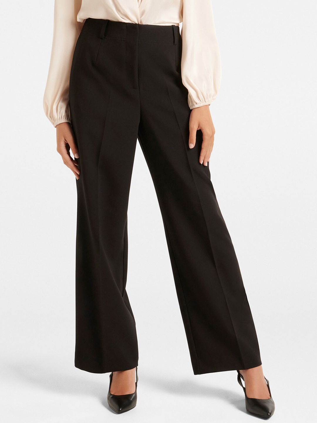 

Forever New Women High-Rise Bootcut Trousers, Black