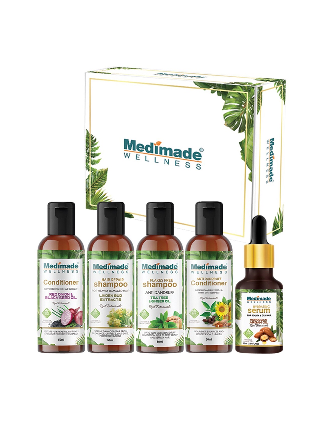 

Medimade Set Of 5 Hair care Kit - 230 ml, White