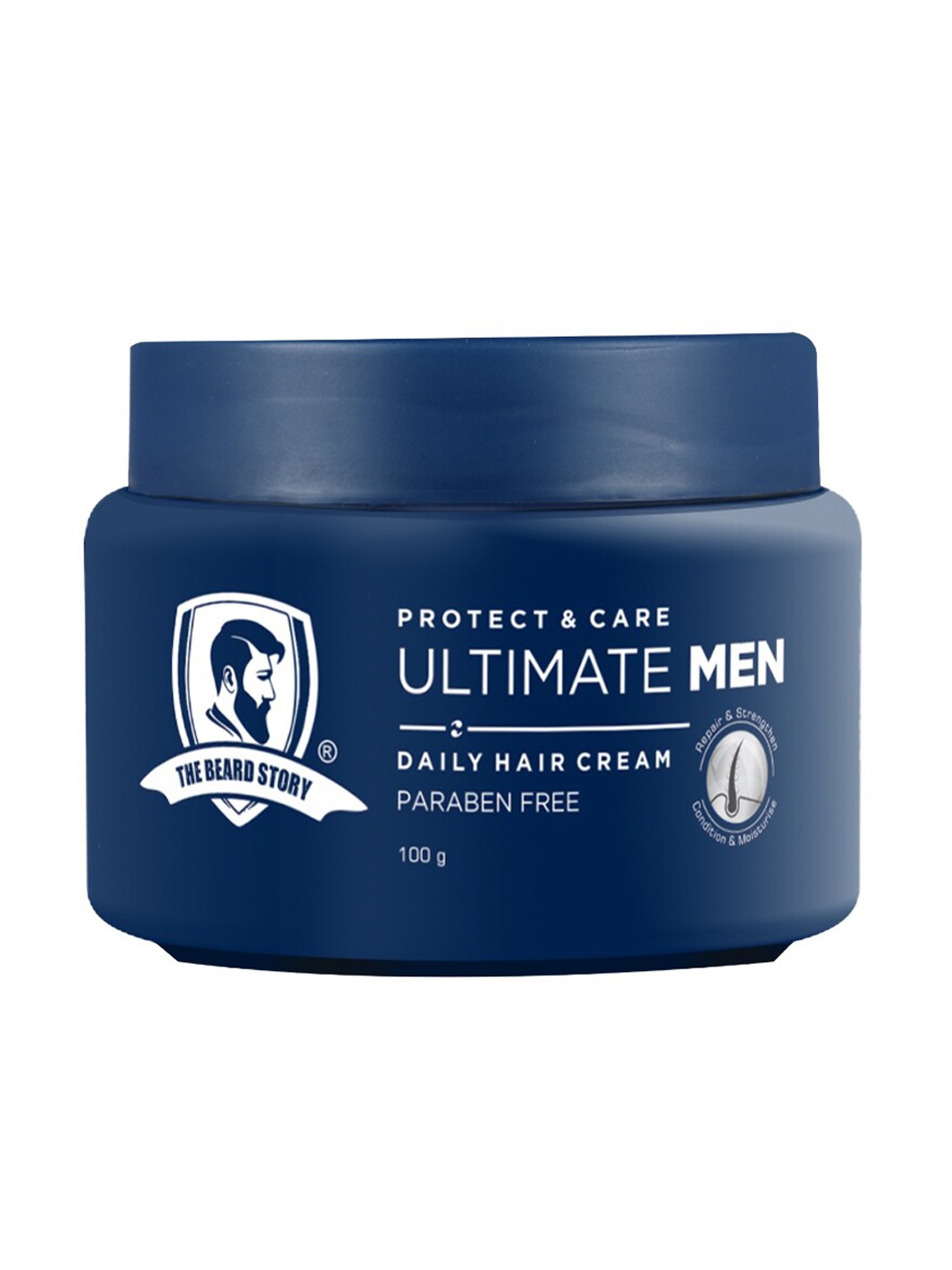 

THE BEARD STORY Protect & Care Ultimate Daily Hair Cream with Vitamin B5 - 100 g, Blue