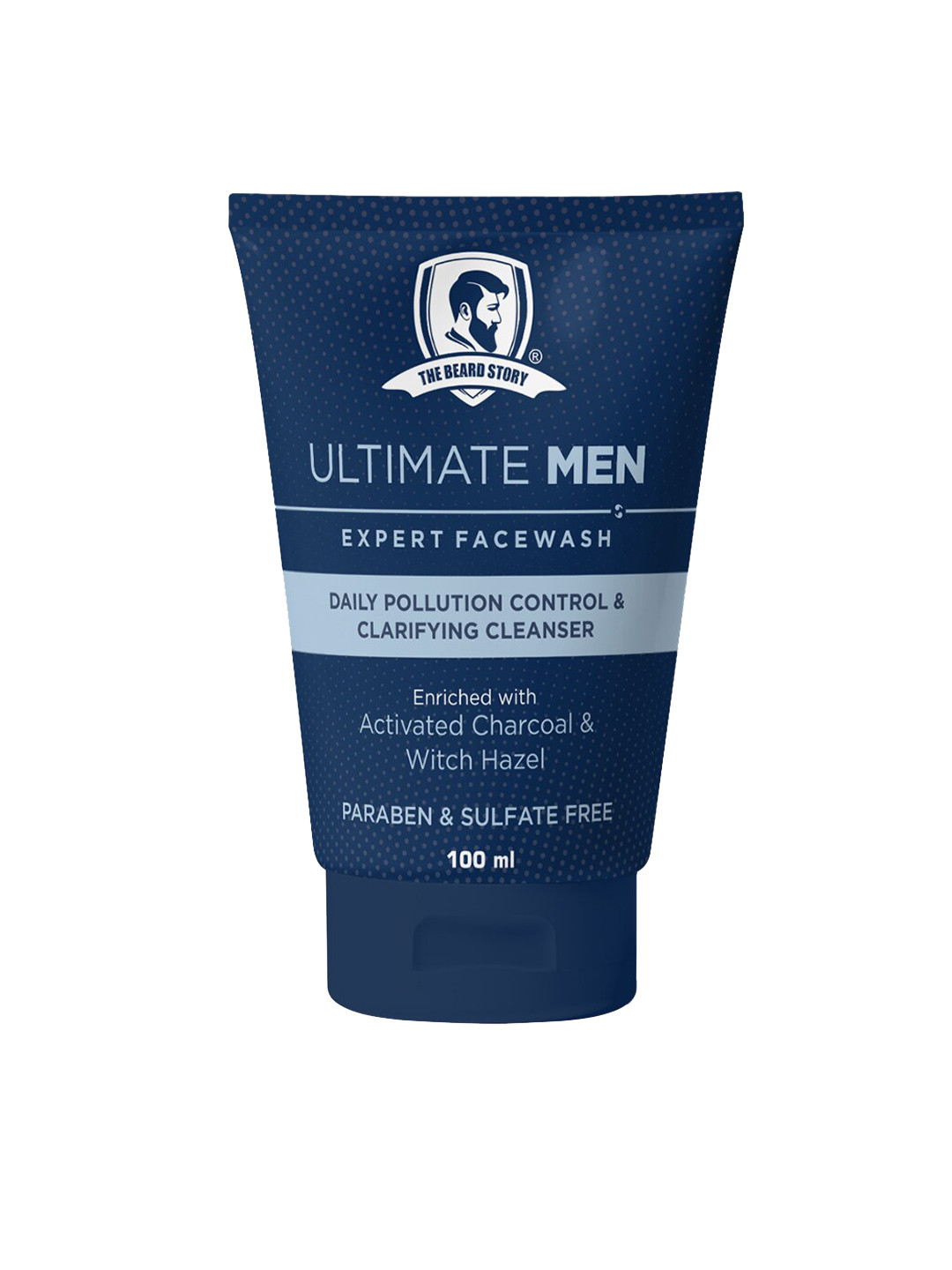 

THE BEARD STORY Ultimate Men Expert Face Wash With Activated Charcoal & Witch Hazel-100 g, Blue