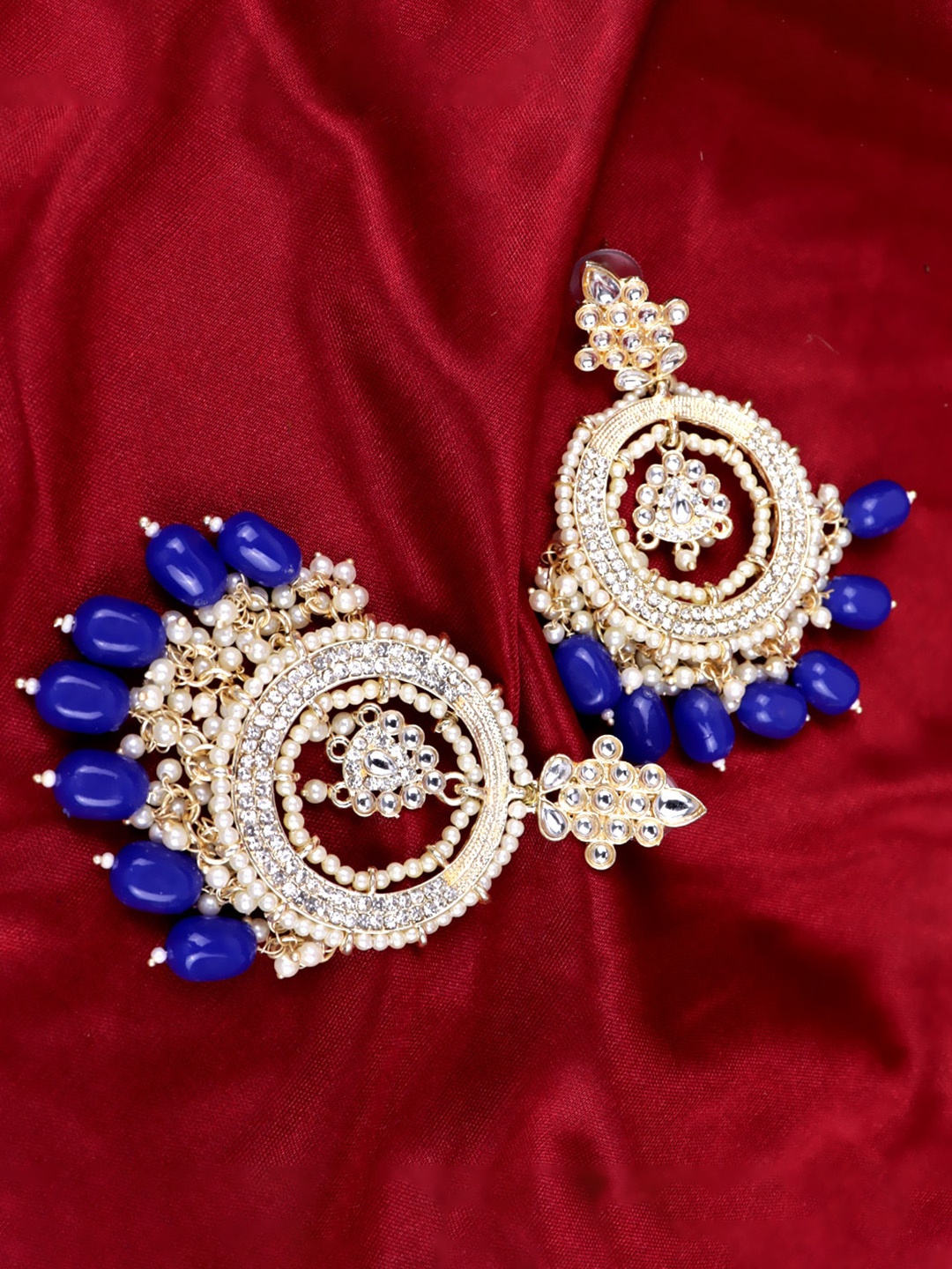 

Krelin Gold-Plated Circular Chandbalis Earrings