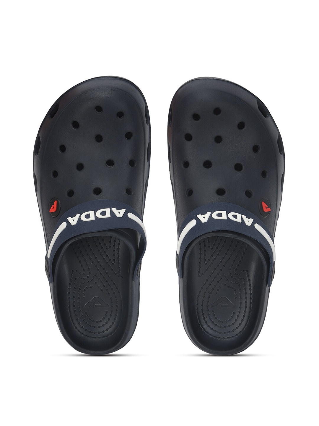 

Adda Men Brand Logo Slip-On Clogs, Navy blue