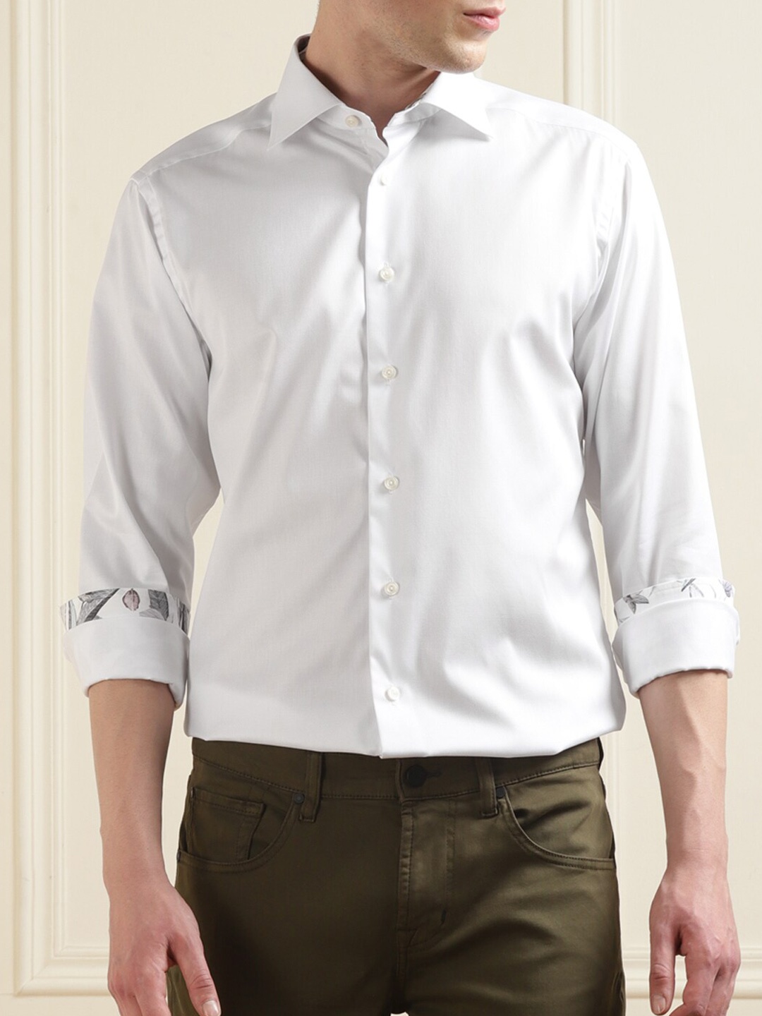 

Eton Spread Collar Pure Cotton Casual Shirt, White