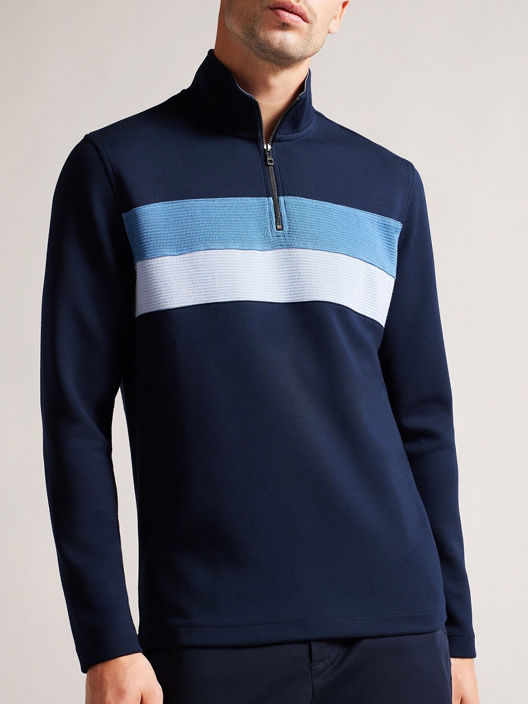 

Ted Baker Striped Cotton Pullover, Navy blue