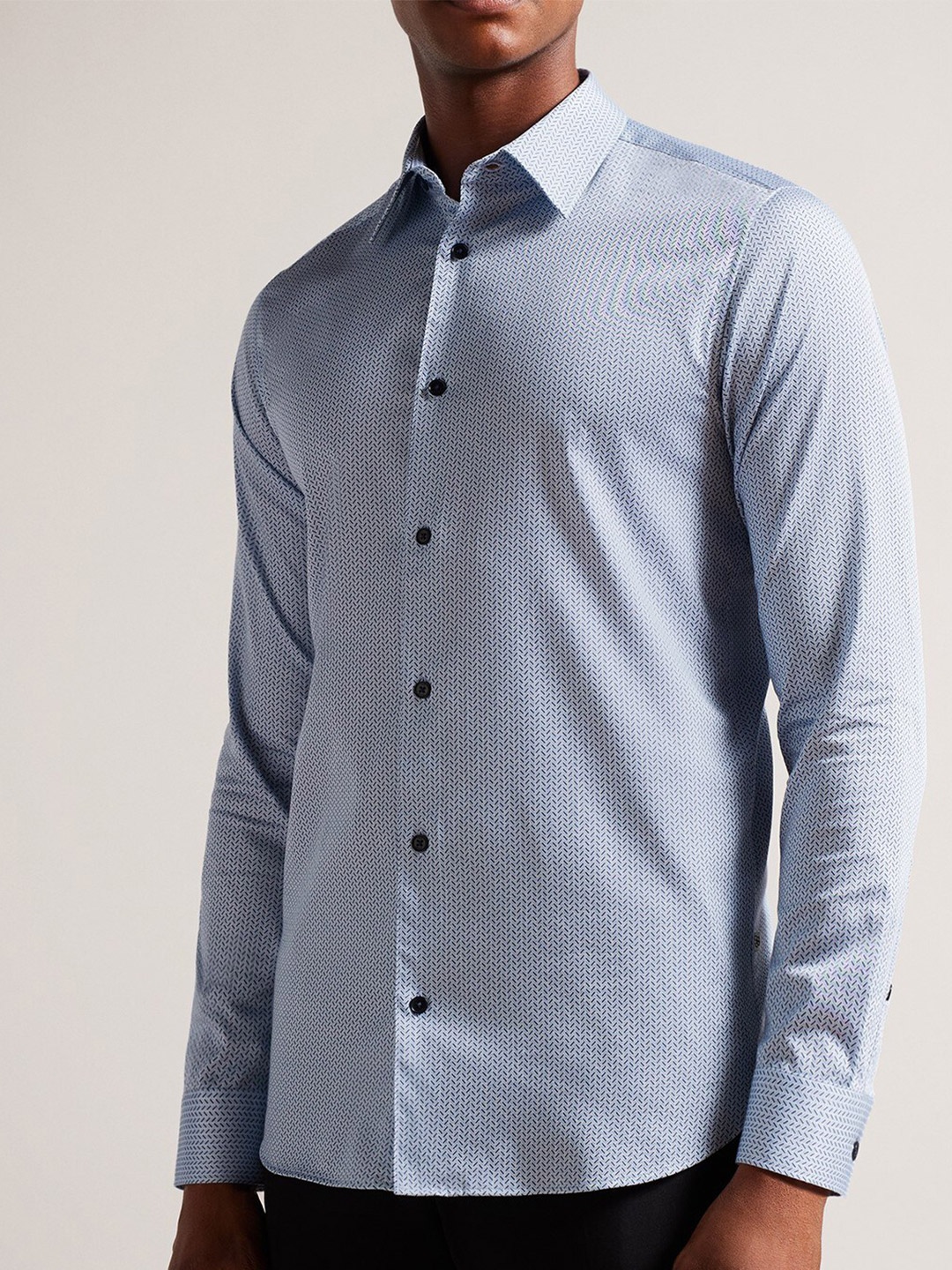 

Ted Baker Conversational Printed Long Sleeves Casual Shirt, Blue