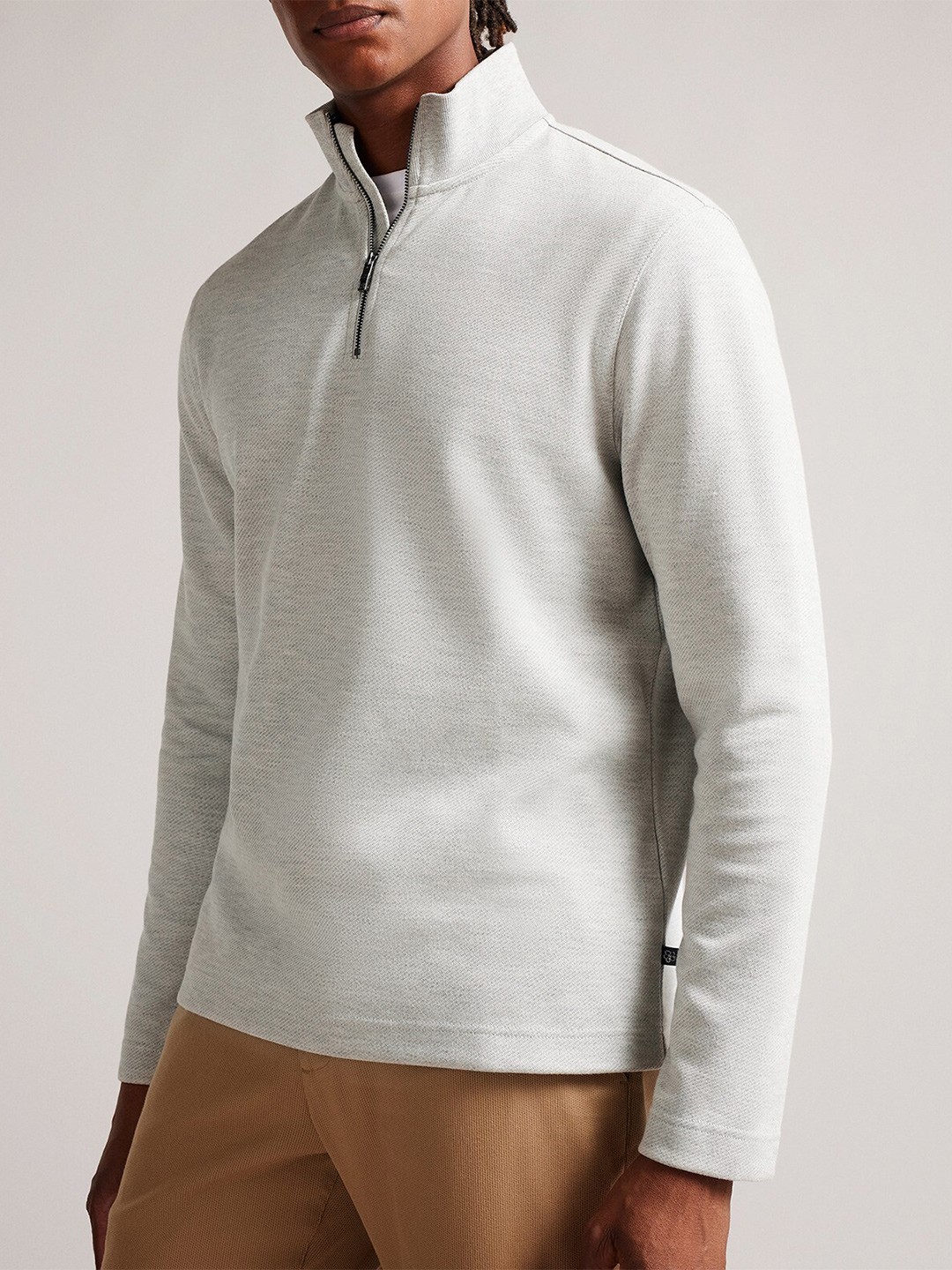 

Ted Baker Mock Collar Pullover, Grey
