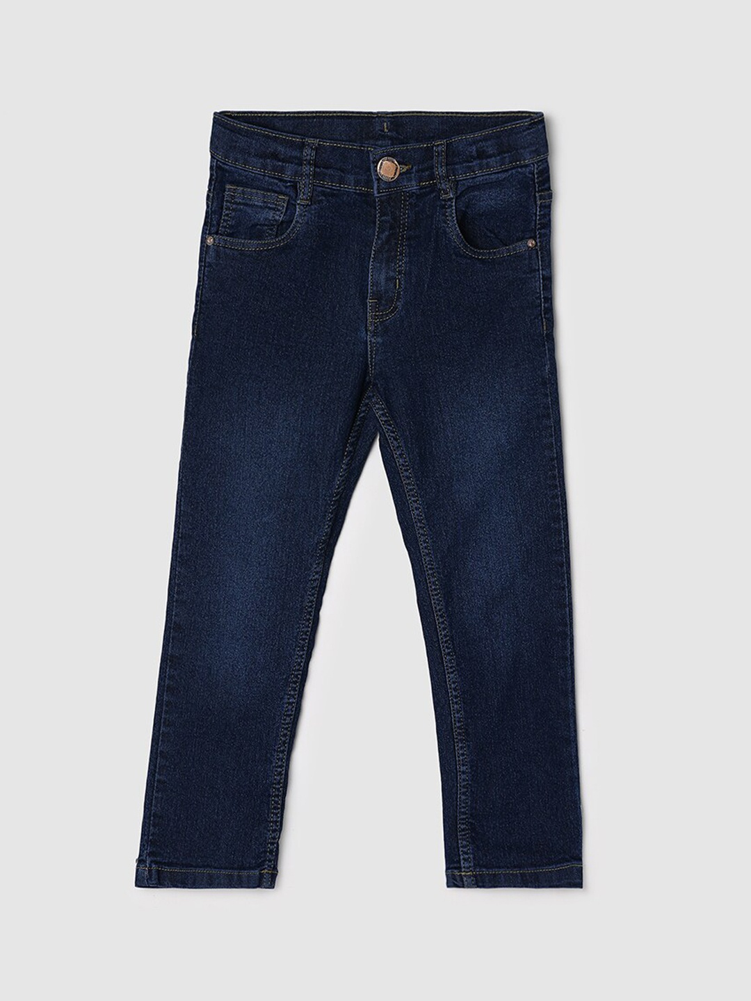 

max Boys Light Fade Regular Fit Jeans, Navy blue
