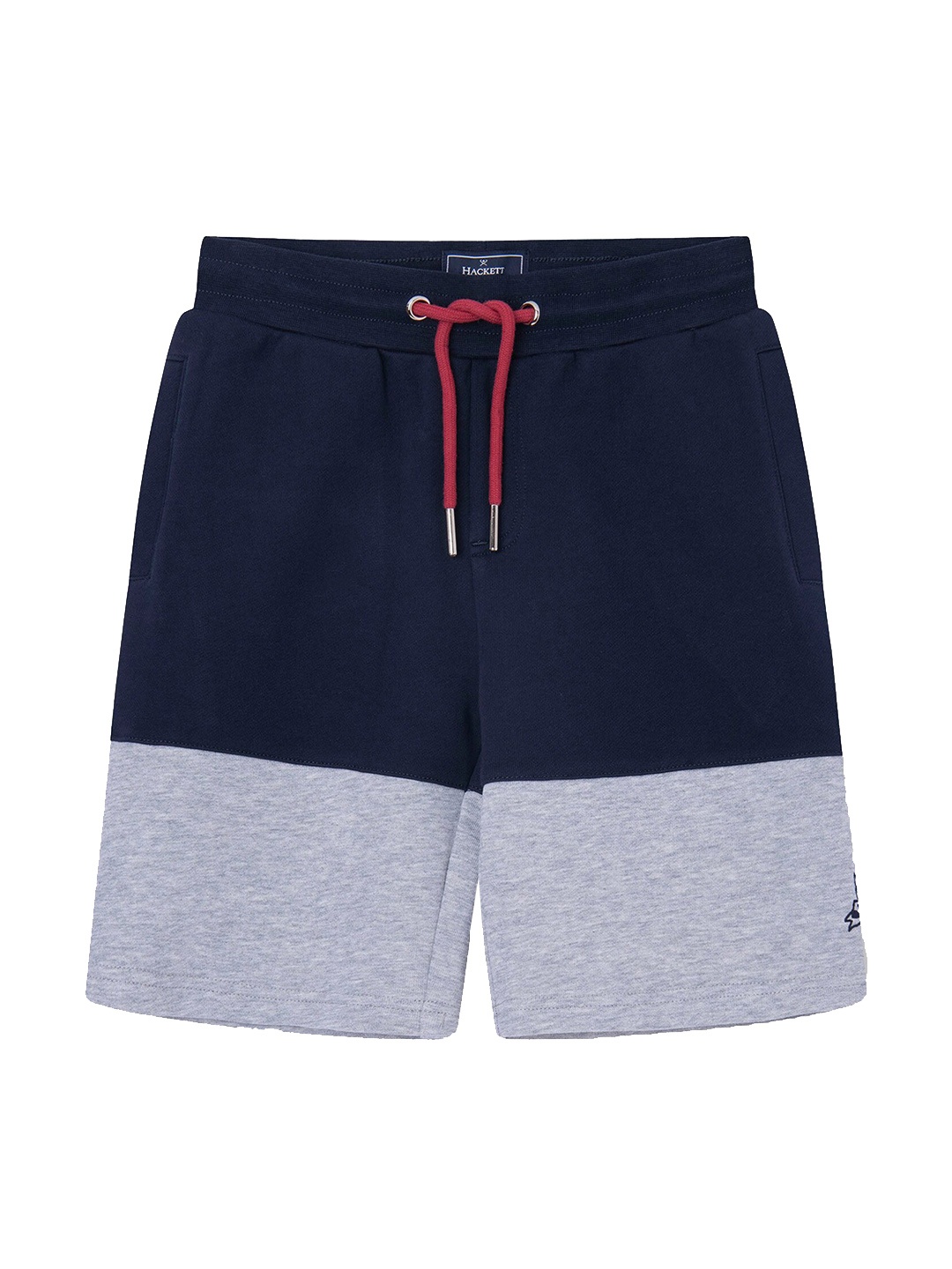 

HACKETT LONDON Boys Mid-Rise Heritage Logo Cotton Shorts, Navy blue