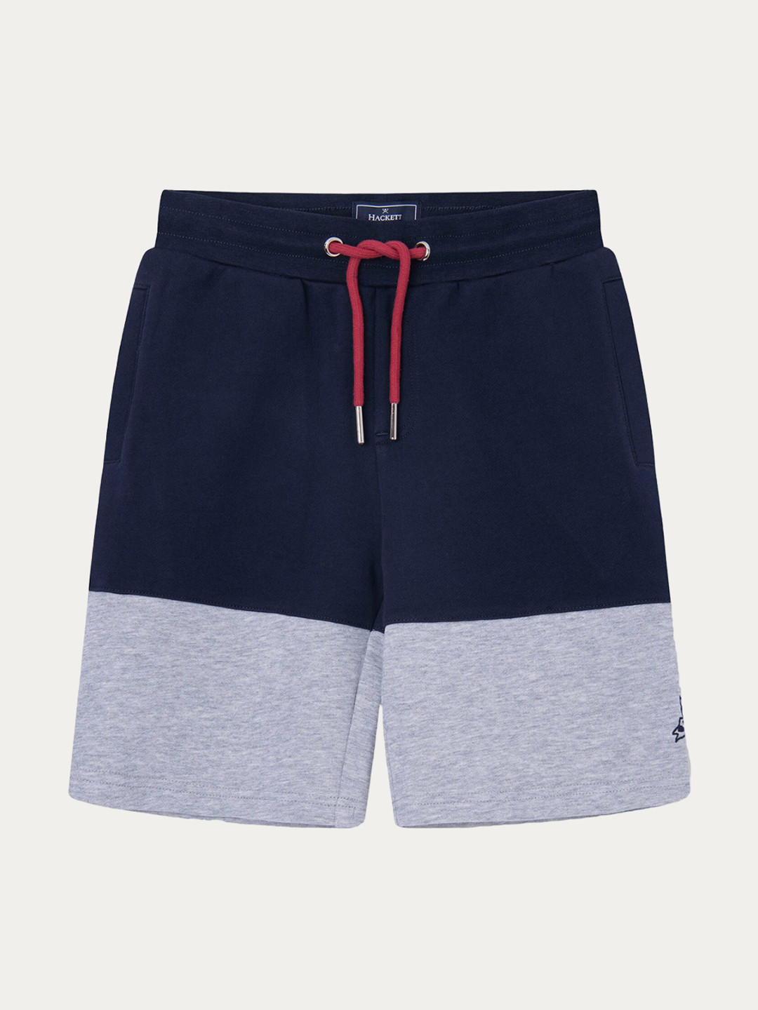 

HACKETT LONDON Boys Mid-Rise Heritage Logo Cotton Shorts, Navy blue