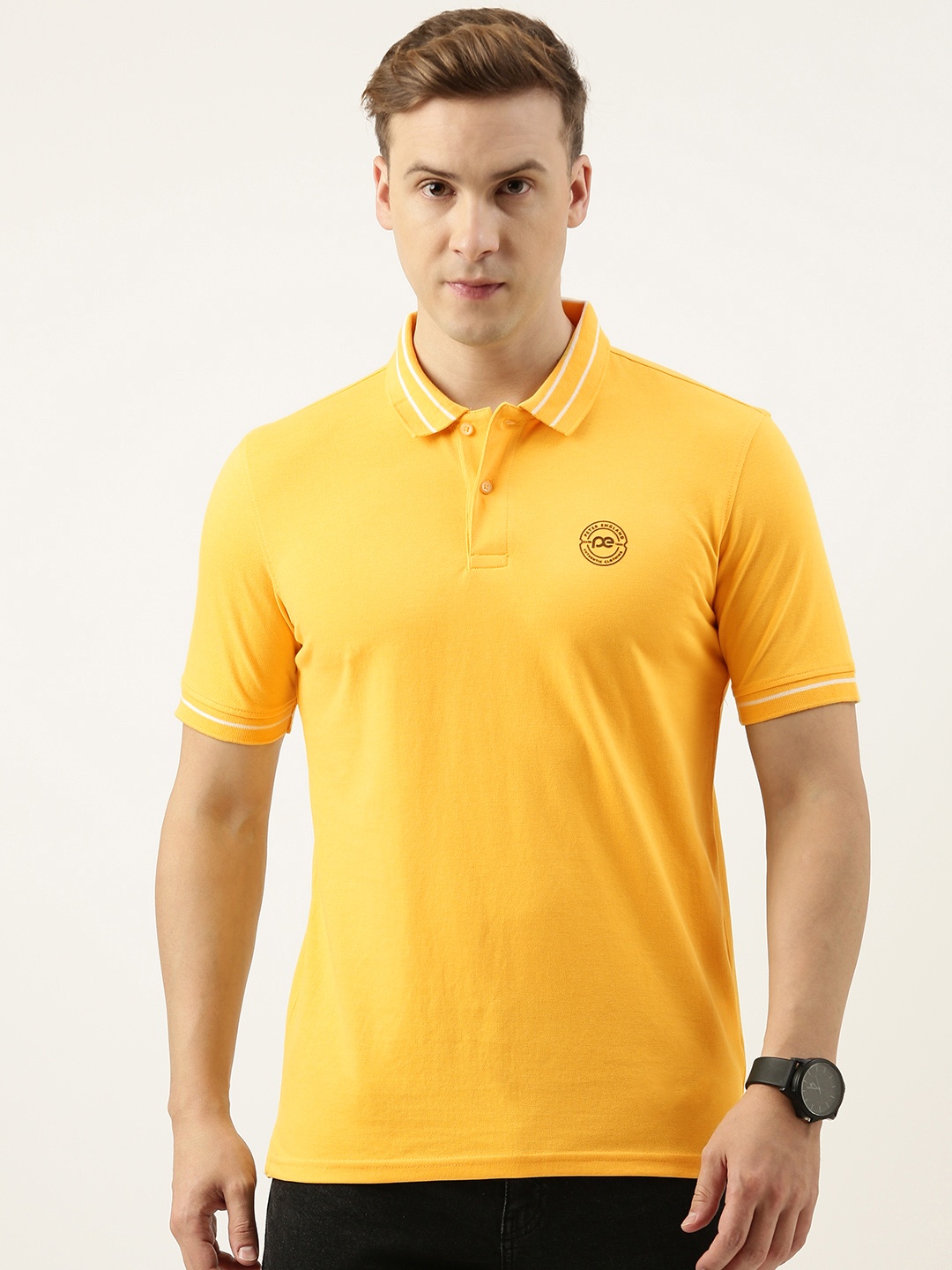 

Peter England Polo Collar Slim Fit T-shirt, Yellow