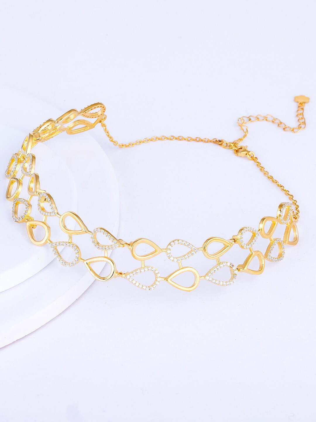 

GIVA 925 Sterling Silver Gold-Plated Layered Choker Necklace