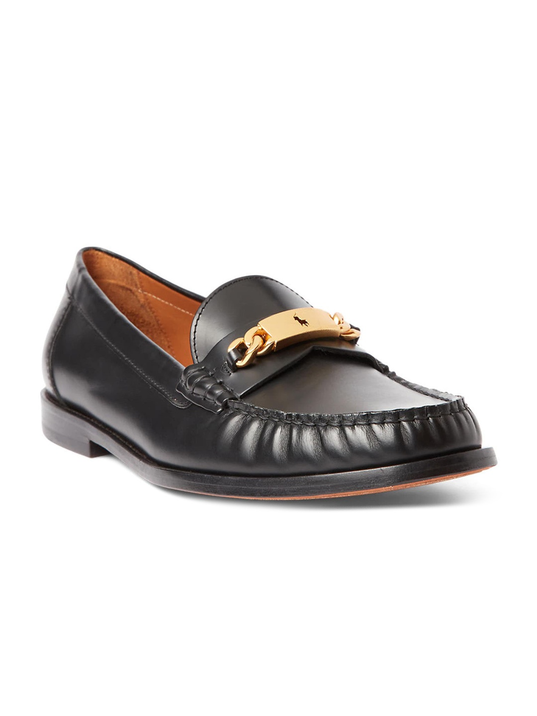 

Polo Ralph Lauren Women Polo ID Comfort Insole Leather Horsebit Loafers, Black