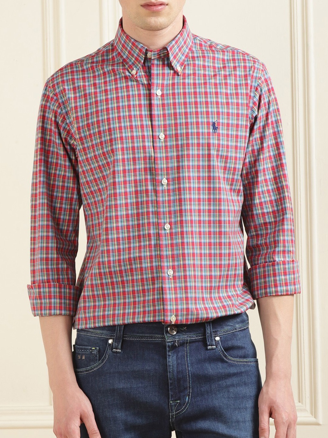 

Polo Ralph Lauren Tartan Checks Cotton Casual Shirt, Maroon