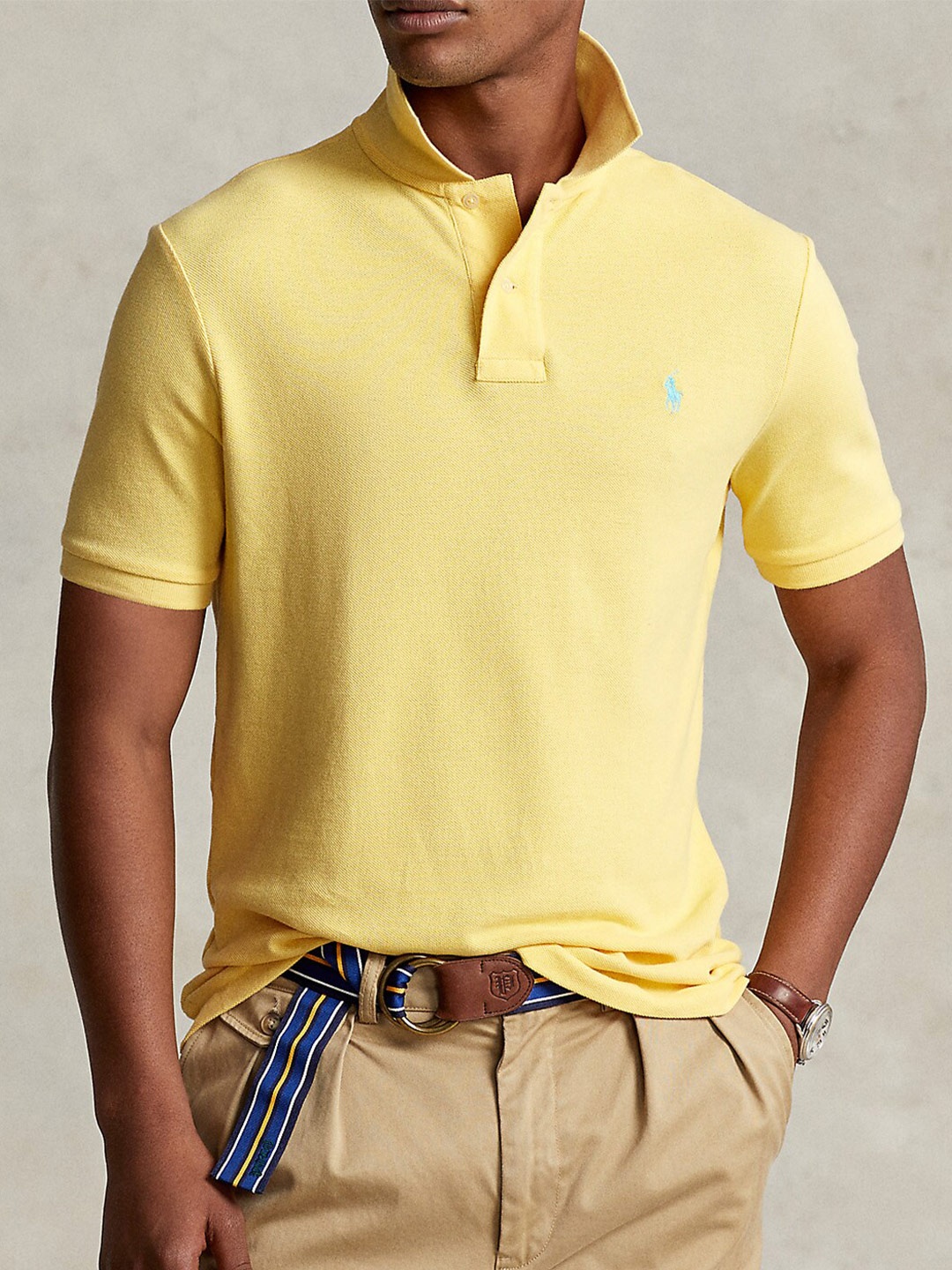 

Polo Ralph Lauren Polo Collar Short Sleeve Pure Cotton T-Shirt, Yellow
