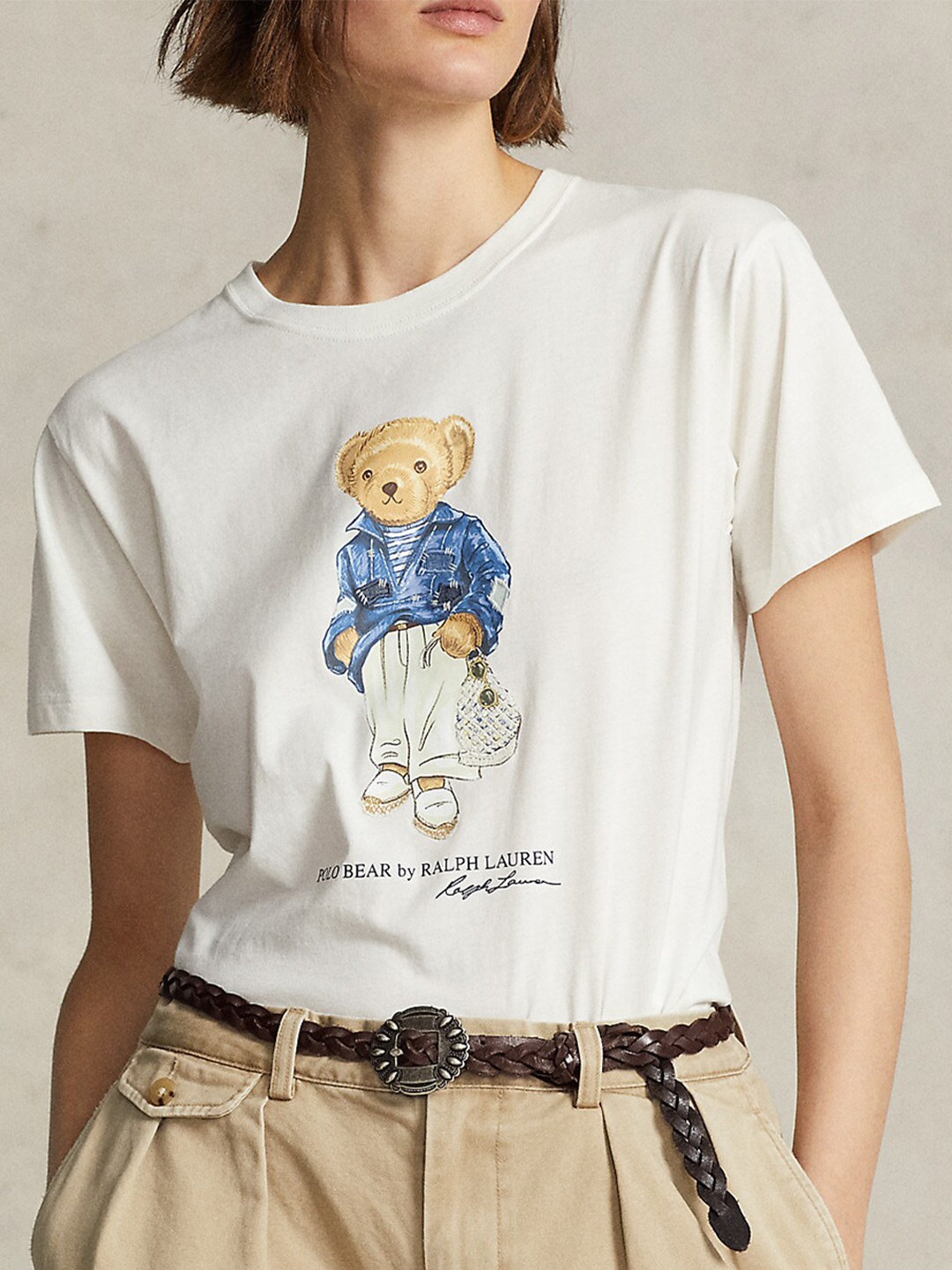 

Polo Ralph Lauren Graphic Printed Pure Cotton T-Shirt, White