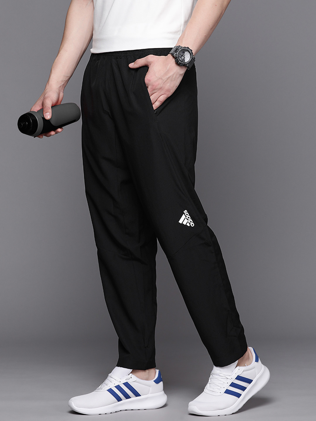 

ADIDAS Men Solid D4M Track Pants, Black