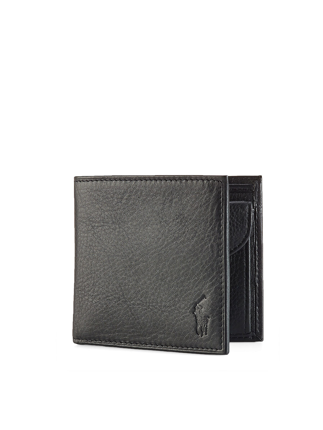 

Polo Ralph Lauren Men Coin-Pocket Textured Leather Two-Side Wallet, Black