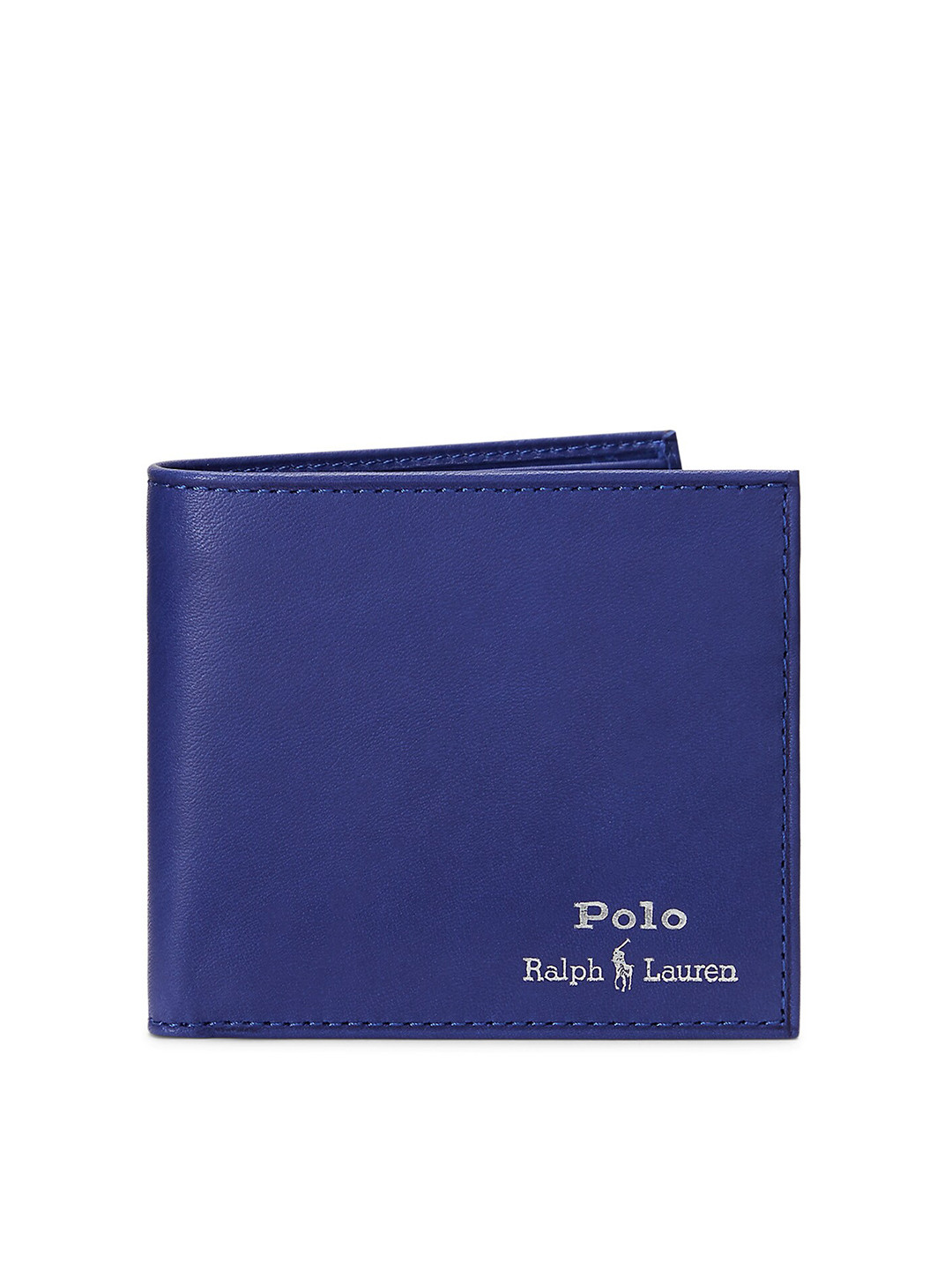 

Polo Ralph Lauren Men Brand Logo Printed Leather Billfold Wallet, Blue