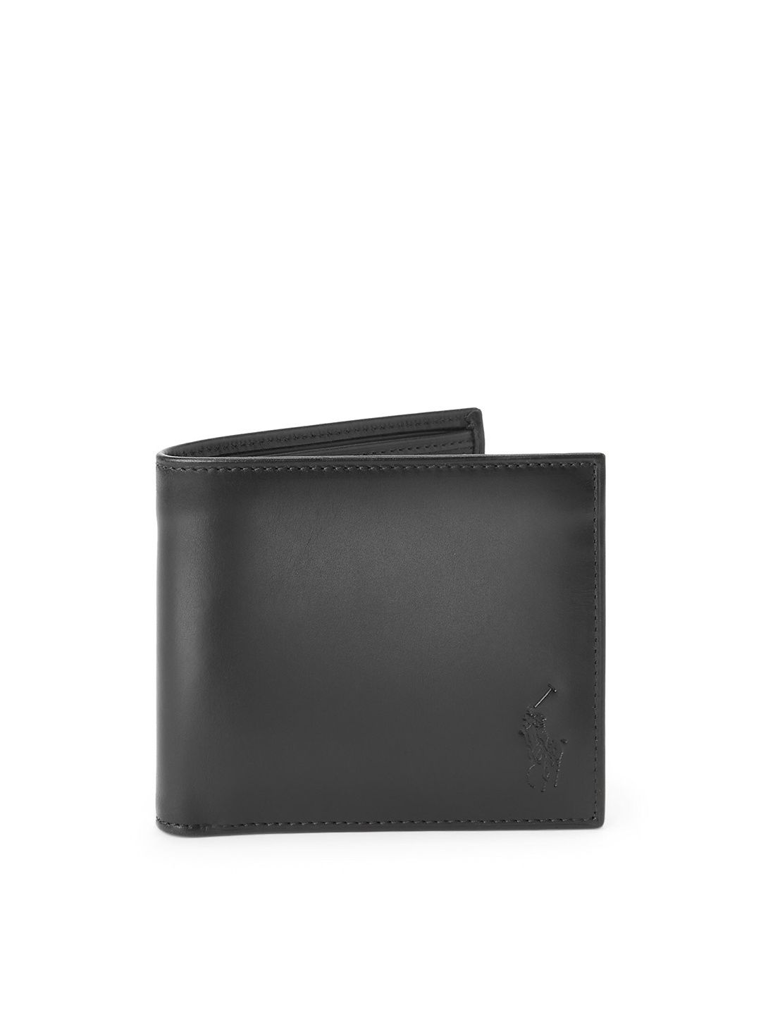

Polo Ralph Lauren Men Signature Pony Printed Leather Two Fold Wallet, Black