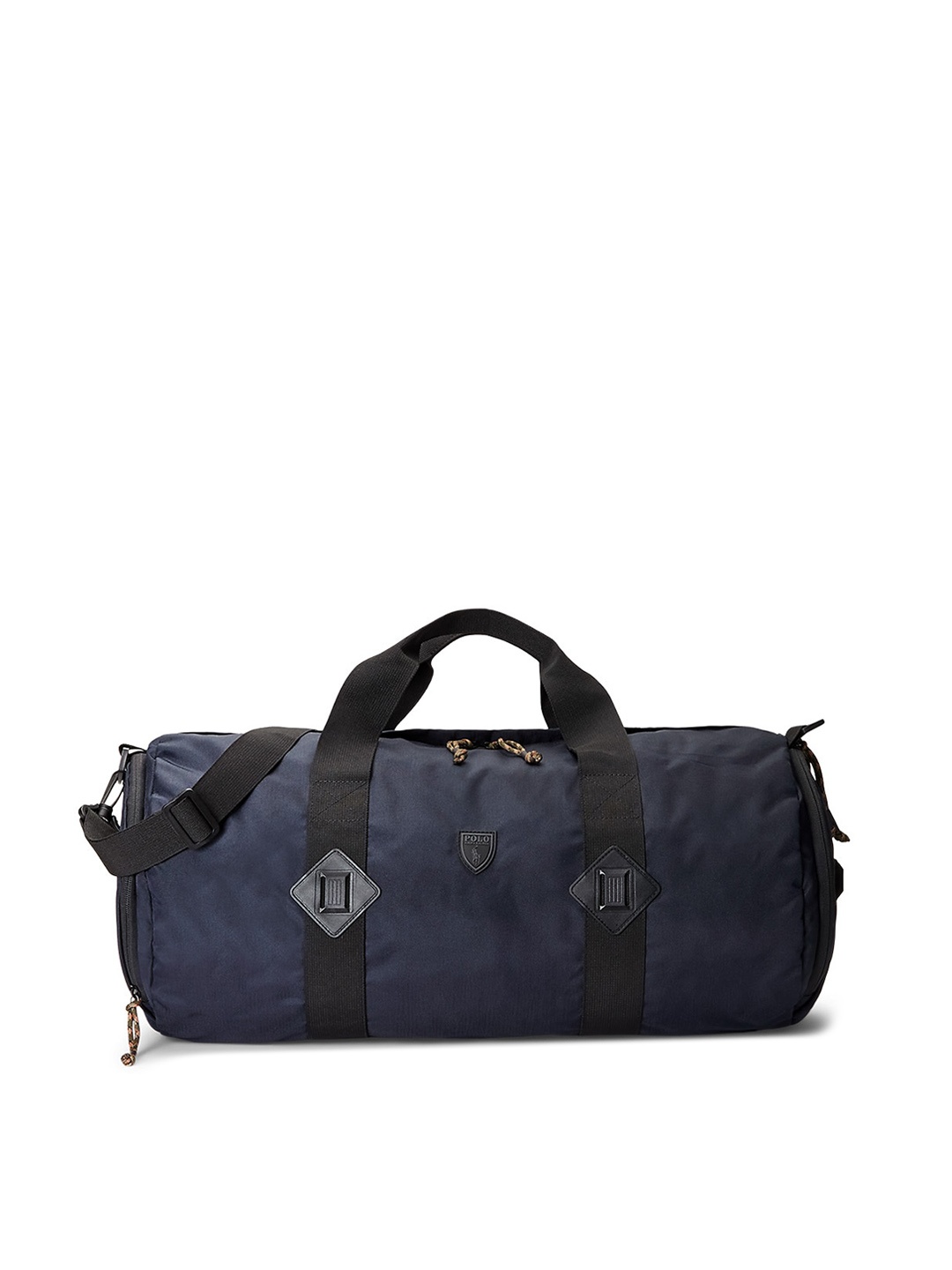

Polo Ralph Lauren Men Brand Logo Printed Leather Duffel Bag, Navy blue
