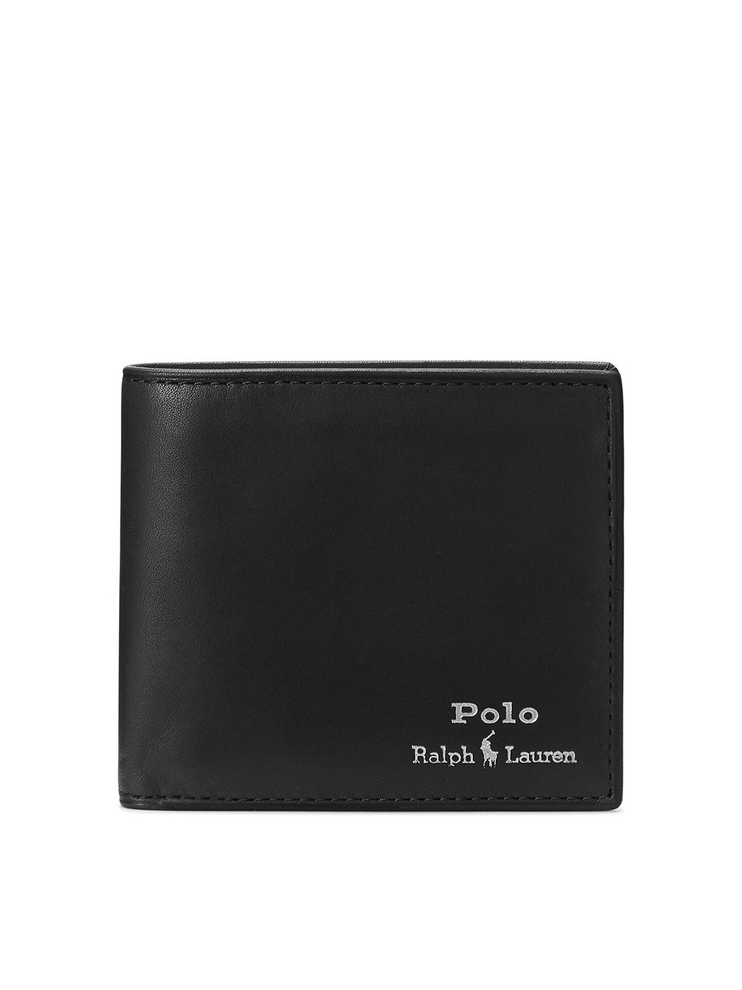 

Polo Ralph Lauren Men Brand Logo Printed Leather Billfold Wallet, Black