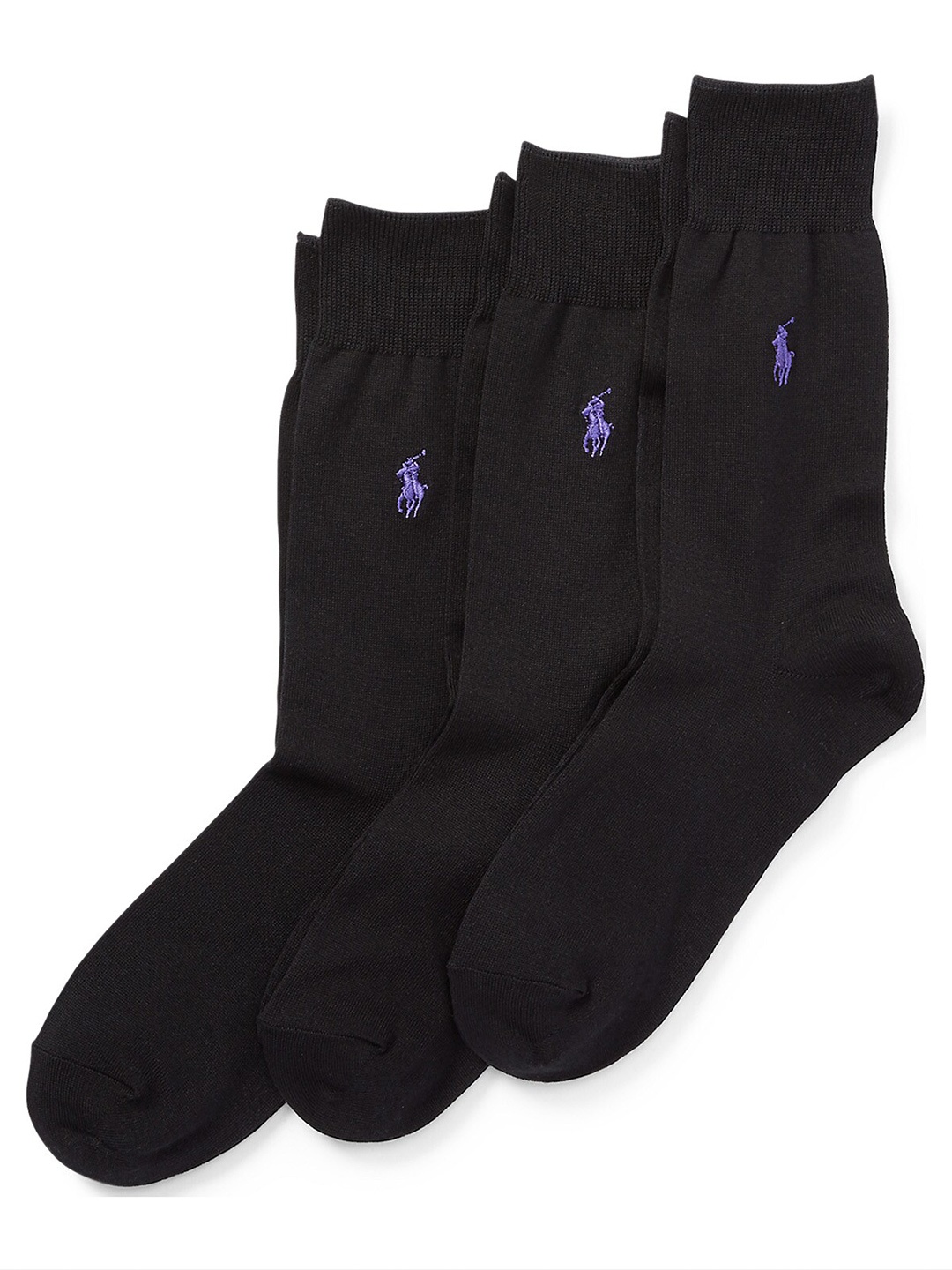 

Polo Ralph Lauren Men Pack Of 3 Above Ankle-Length Cotton Socks, Black