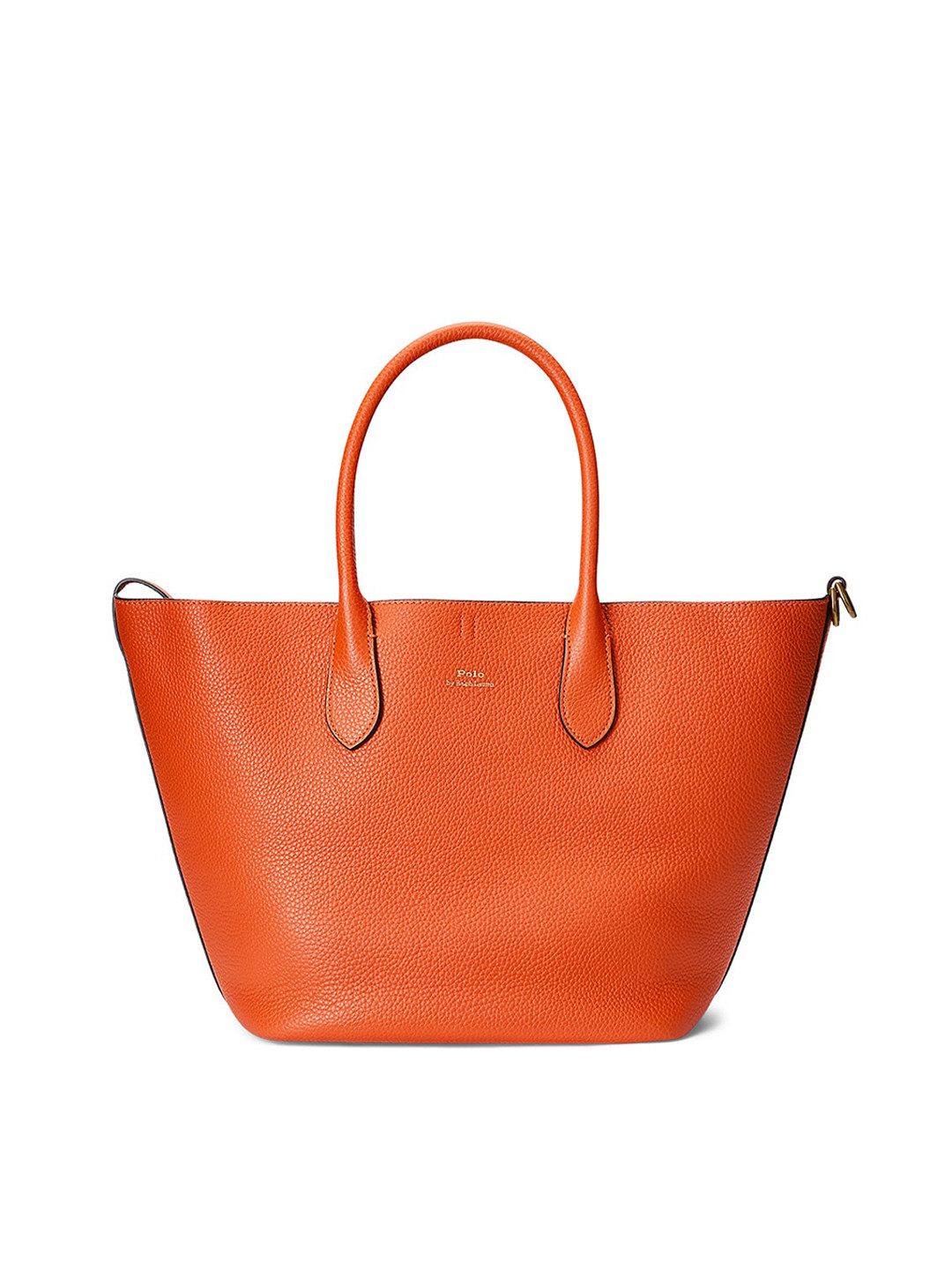 

Polo Ralph Lauren Textured Leather Medium Bellport Tote Handbag, Orange