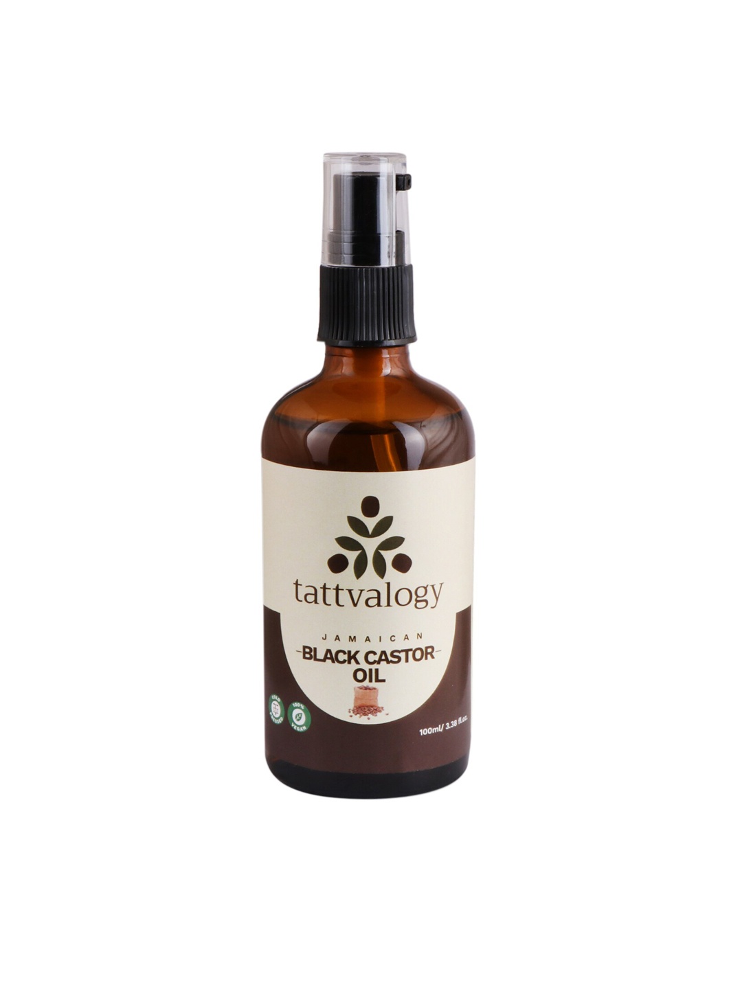 

Tattvalogy Pure & Organic Cold-Pressed Jamaican Black Castor Hair Oil - 100 ml, Beige