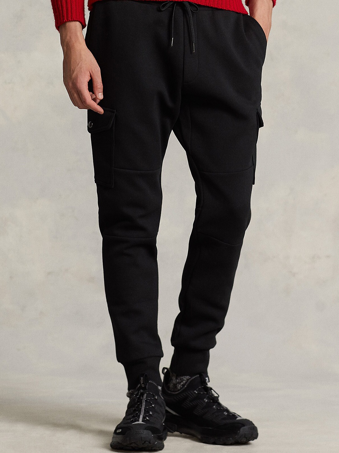 

Polo Ralph Lauren Men Double-Knit Pure-Cotton Cargo Joggers, Black