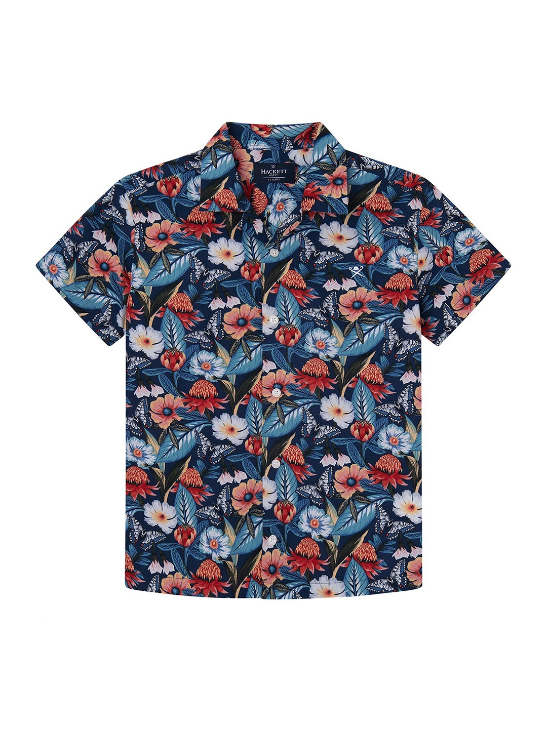 

HACKETT LONDON Boys Floral Printed Pure Cotton Casual Shirt, Multi