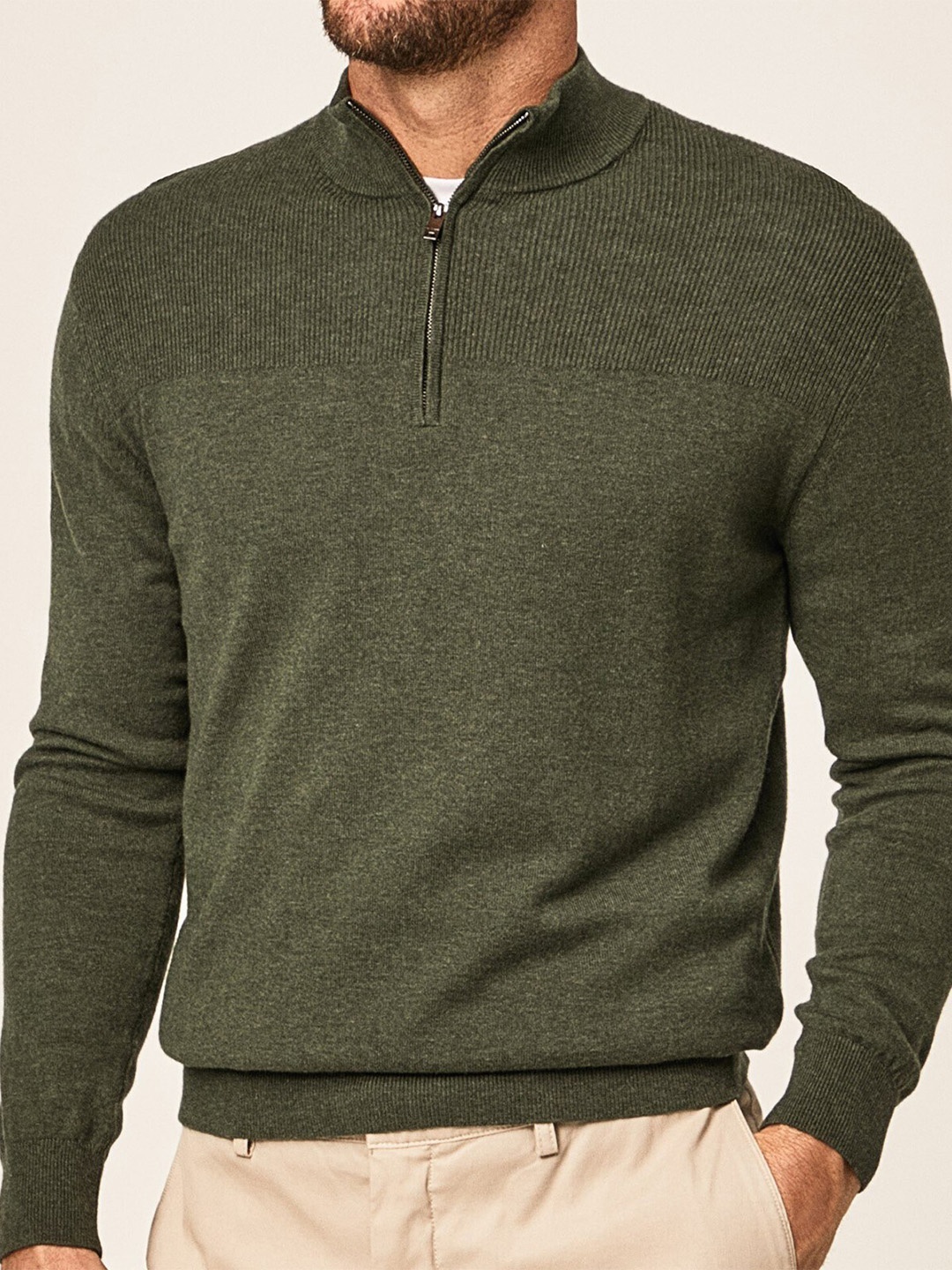 

HACKETT LONDON High Collar Sweatshirt, Green