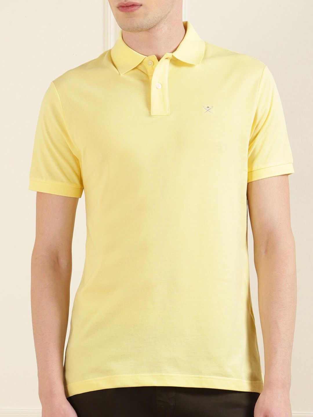 

HACKETT LONDON Polo Collar Pure Cotton T-Shirt, Yellow