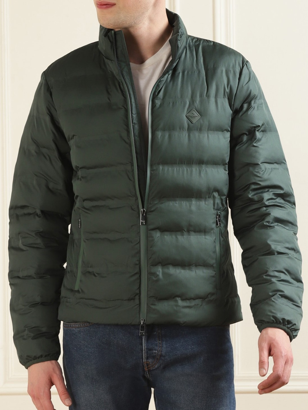 

HACKETT LONDON Stand Collar Puffer Jacket, Green