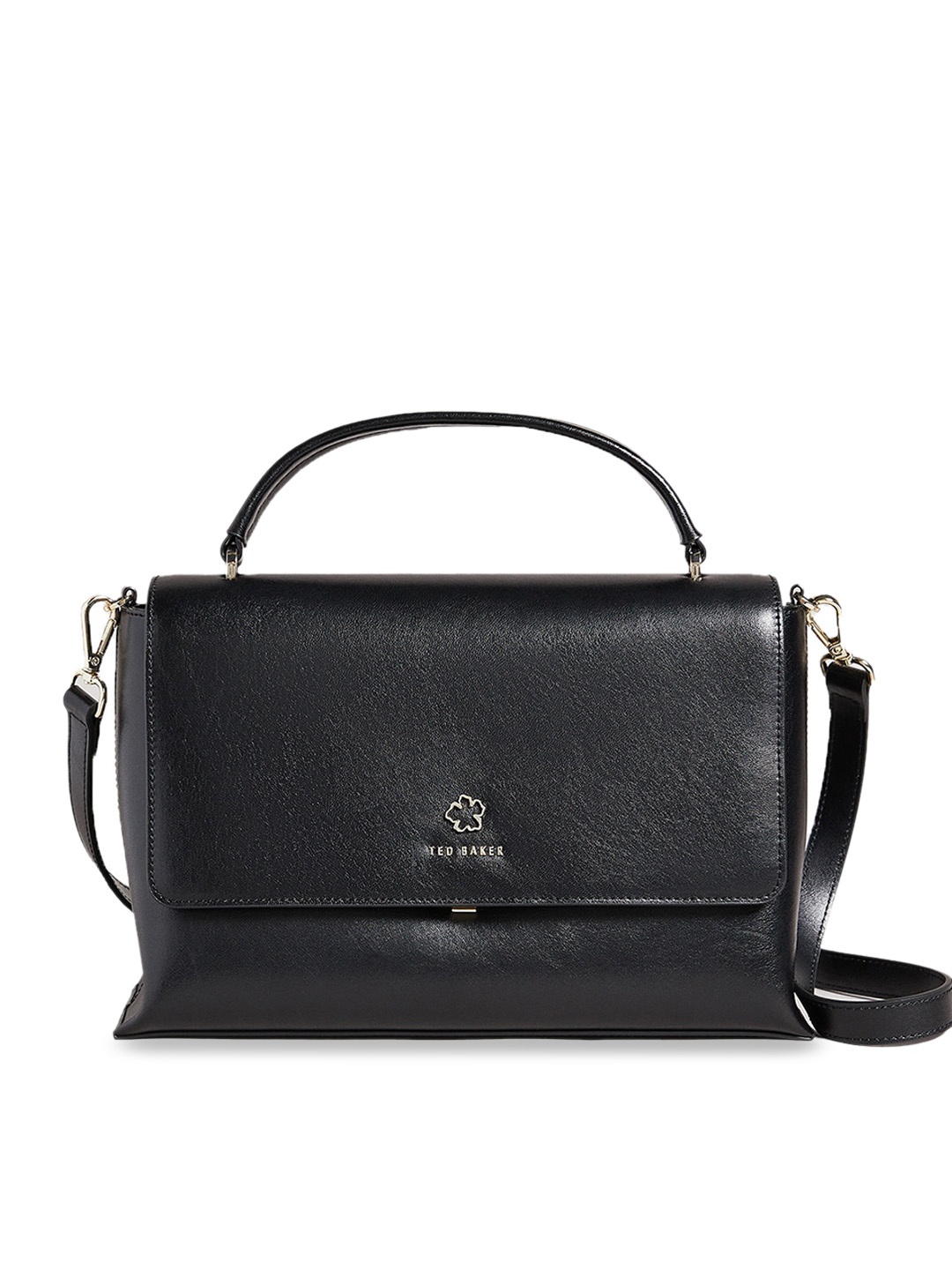 

Ted Baker Leather Structured Satchel Bag, Black