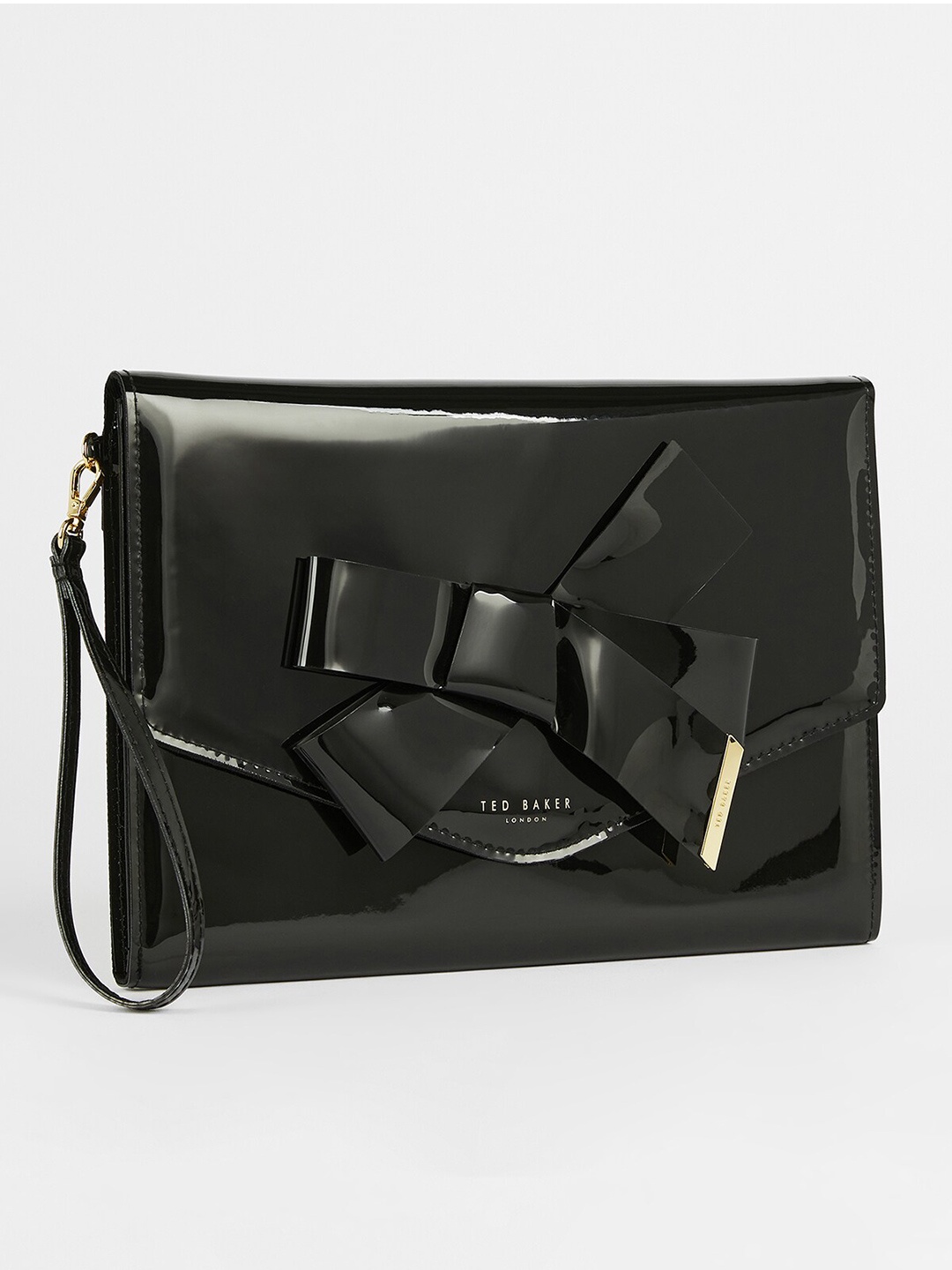 

Ted Baker Women Leather Knot Bow Envelope, Black