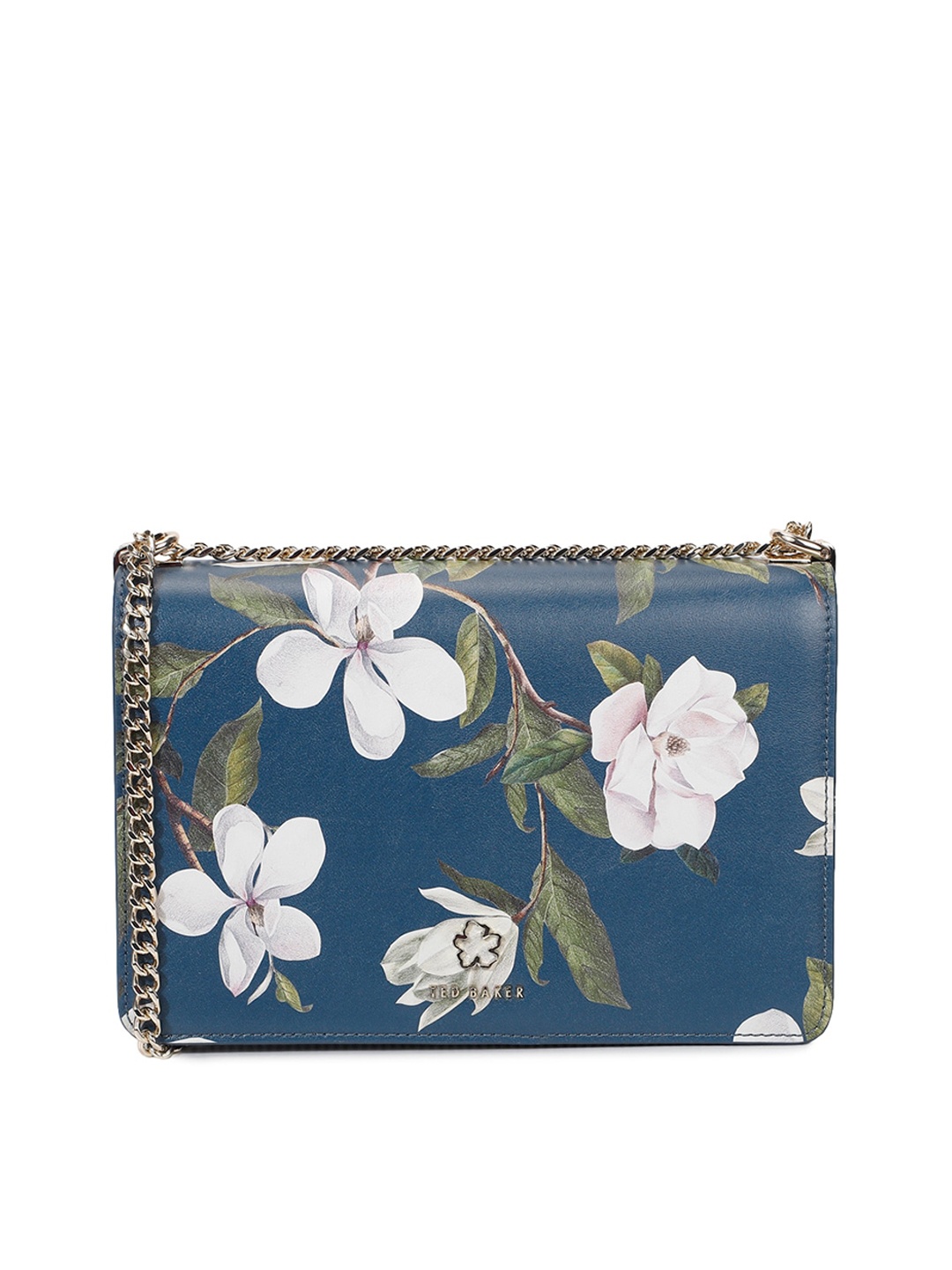 

Ted Baker Floral Leather Structured Handheld Bag, Blue