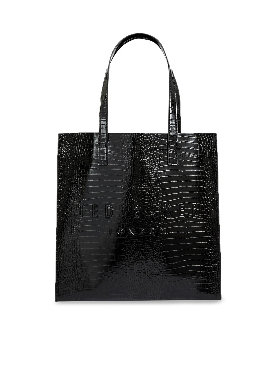 

Ted Baker Animal Textured Leather Shopper Handheld Bag, Black