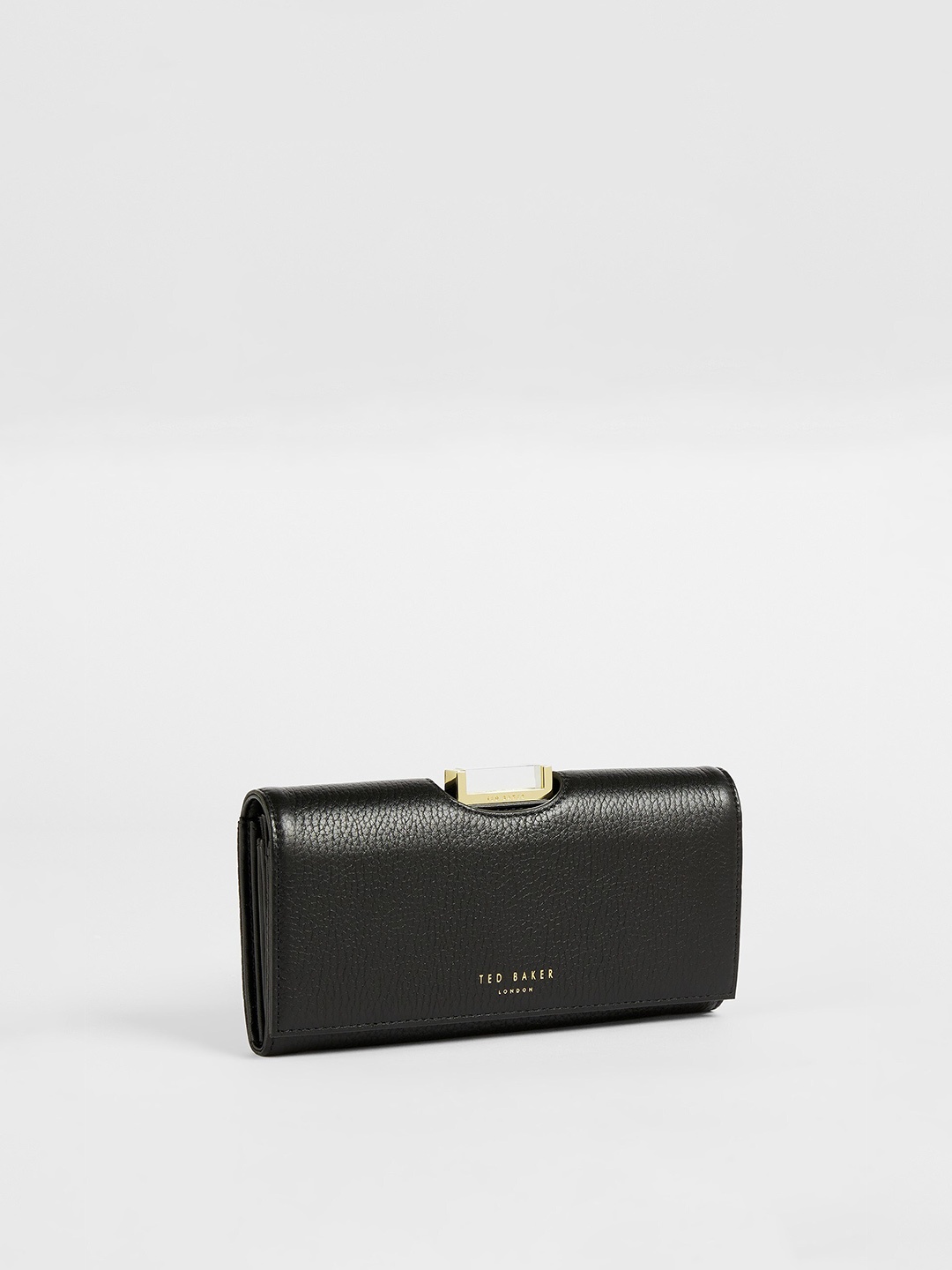 

Ted Baker Women Zip Detail Leather Envelope, Black
