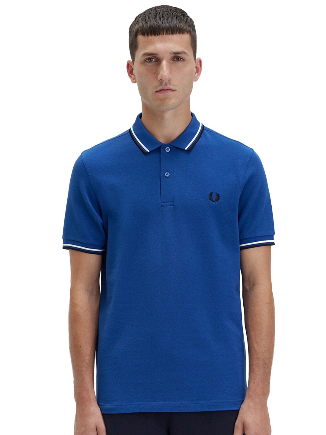 

Fred Perry Polo Collar Pure Cotton T-shirt, Blue