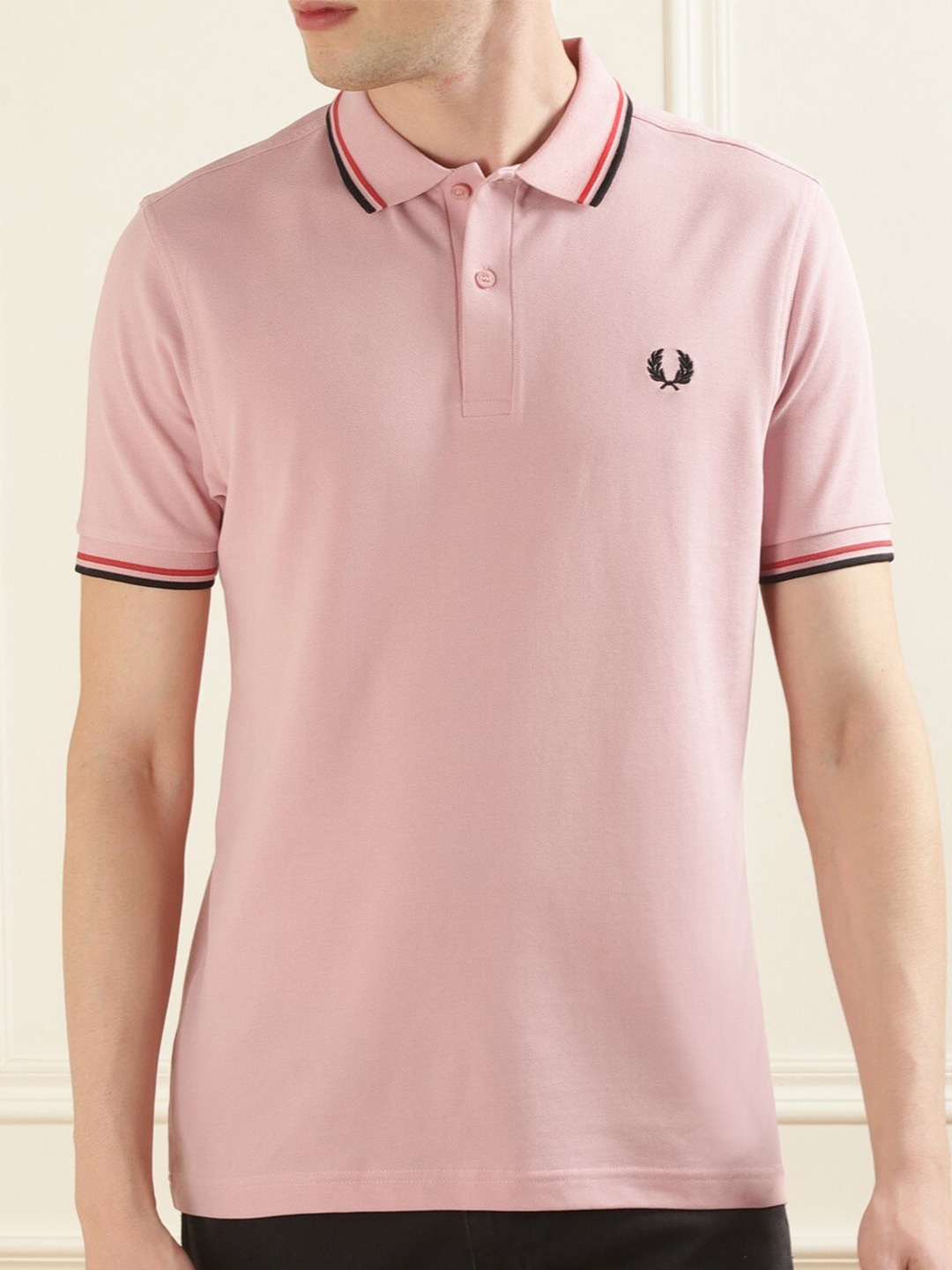 

Fred Perry Polo Collar Pure Cotton T-shirt, Pink