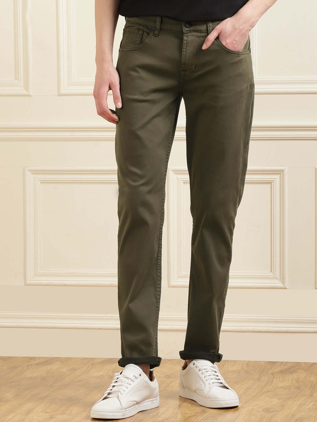 

7 For All Mankind Men Mid-Rise Trousers, Green