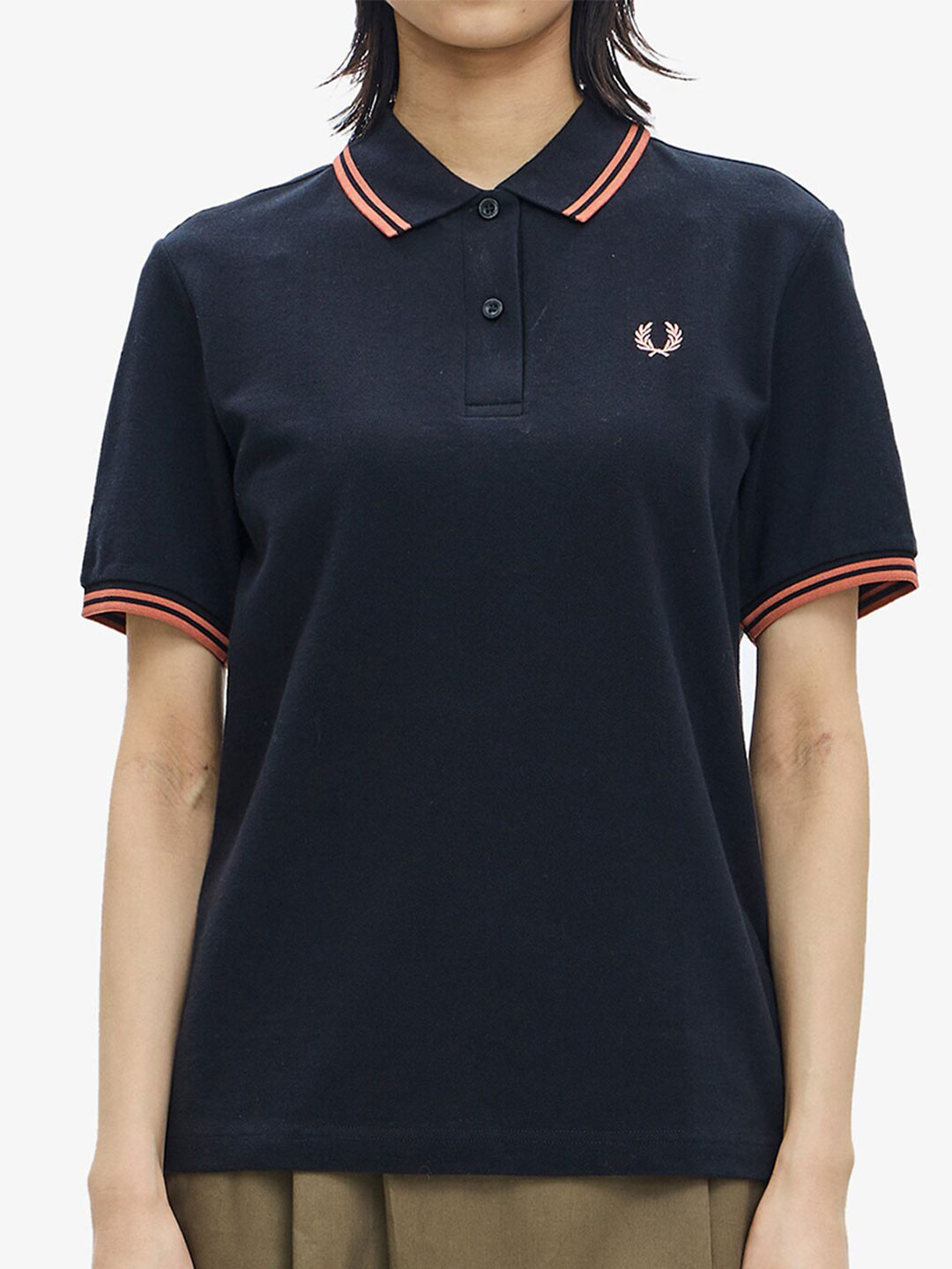 

Fred Perry Polo Collar Pure Cotton T-shirt, Black