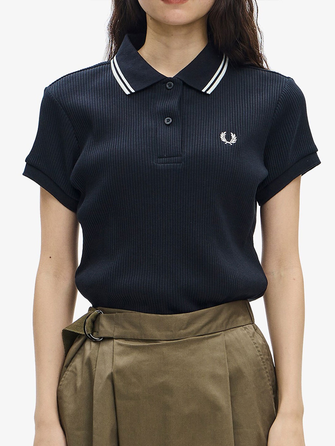 

Fred Perry Polo Collar Pure Cotton T-shirt, Black