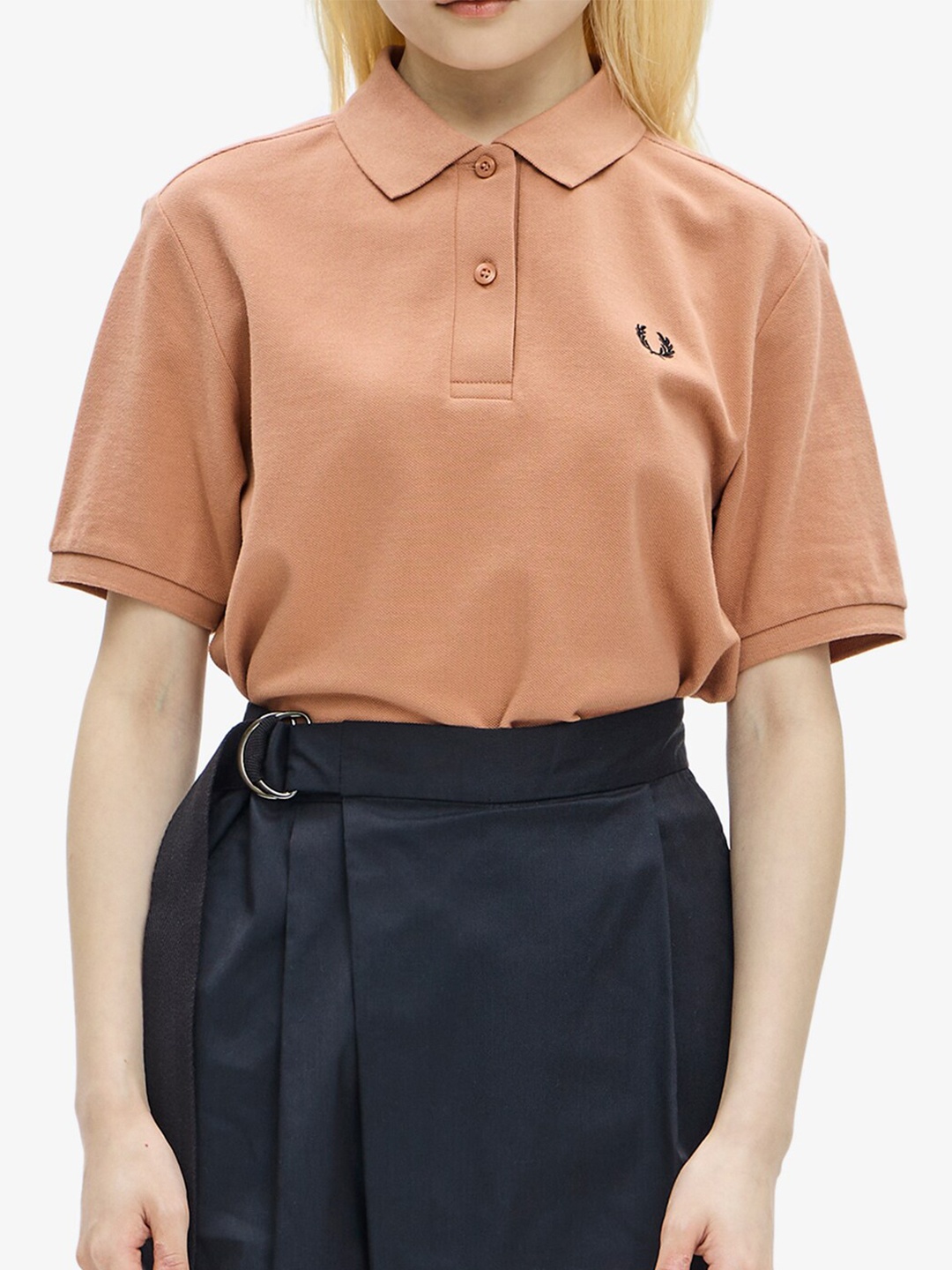 

Fred Perry Polo Collar Pure Cotton T-shirt, Brown