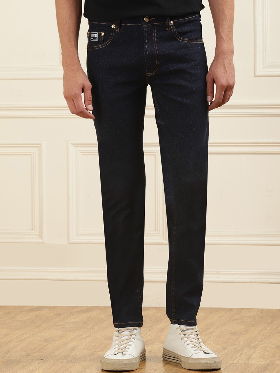

Versace Jeans Couture Men Tapered Fit Stretchable Jeans, Navy blue