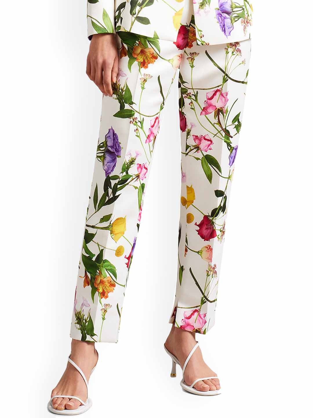 

Ted Baker Women Floral Printed Trousers, White