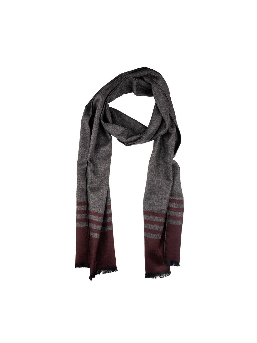 

The Tie Hub Men Wool Colourblocked Scarf, Black