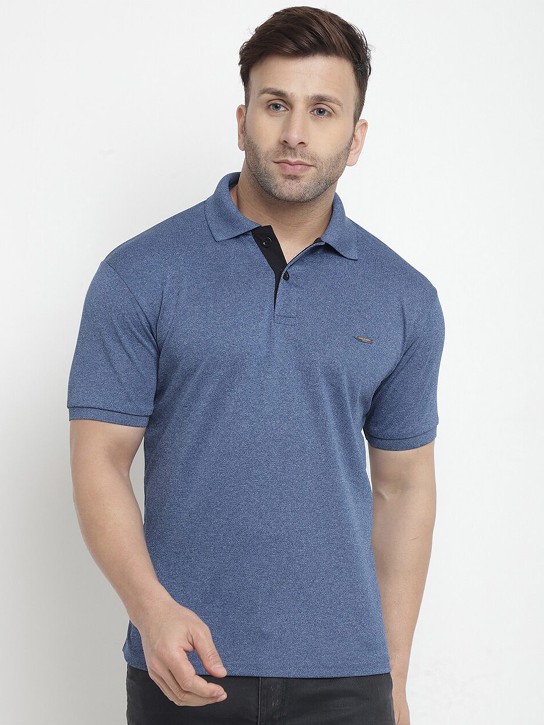 

GRITSTONES Polo Collar Short Sleeves T-shirt, Blue