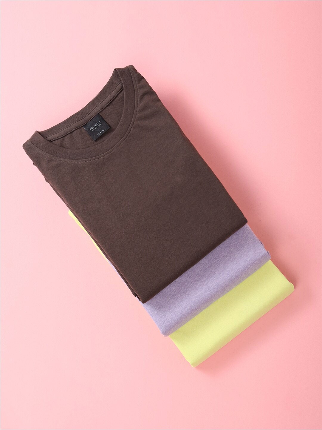 

Voi Jeans Pack Of 3 Cotton T-shirt, Brown