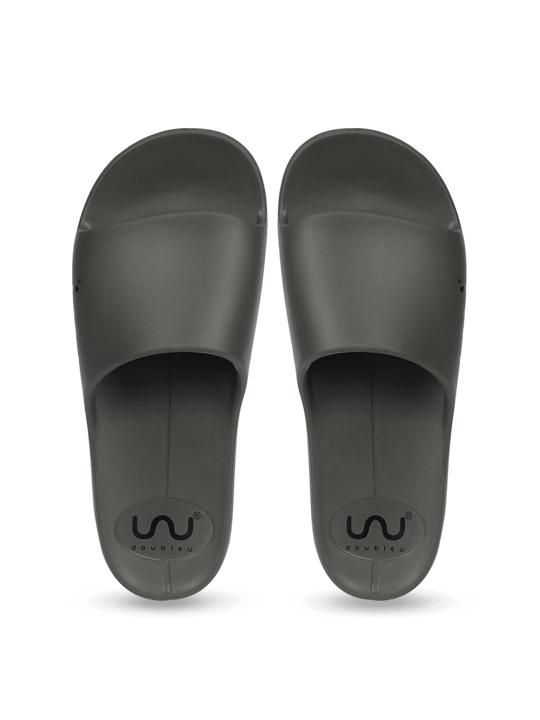 

Doubleu Men Open Toe Rubber Sliders, Grey